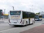 Iveco Crossway von Rux Reisen aus Deutschland in Rostock am 03.08.2024