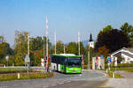 St. Ruprecht an der Raab. Ein Iveco Crossway der Steiermarkbahn ist hier am 28.09.2026 als Linie 202 unterwegs.