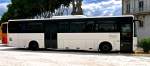 Dieser Irisbus Crossway von STD Gard war am 29. Juni 2013 auf einem Busparkplatz in Aigues-Mortes in der Camargue in Sdfrankreich abgestellt.