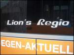  Lion's Regio  Logo vom MAN Lion's Regio der RPNV in Bergen am 27.11.2012