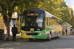 MAN Lion's Regio von Albus Salzburg (S-670TJ) als Hop On-Hop Off Tour Yellow Line (Sightseeingbus) in Salzburg, Mirabellplatz.
