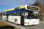 Bus Erzgebirge: MAN EL (ASZ-BV 74) der RVE (Regionalverkehr Erzgebirge GmbH), aufgenommen im Dezember 2019 in Zschorlau (Erzgebirgskreis).