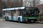 MAN Niederflurbus 2.Generation als Linie 5811 von Burg a.F. Niendorfer Platz,Fehmarn nach Oldenburg(Holst)Markt stand am 20.12.2013 in Burg auf Fehmarn.