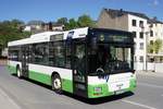 Bus Aue / Stadtbus Aue / Bus Erzgebirge: MAN NÜ (ERZ-VB 726) der RVE (Regionalverkehr Erzgebirge GmbH), aufgenommen im April 2018 im Stadtgebiet von Aue (Sachsen).