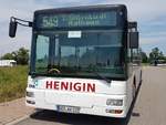 Hier ist der GER KH 112 von Henigin Bus (ex VGM, Münsingen) auf der Buslinie 549 ach Scheibenhardt Rathaus im Einsatz.