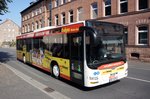 Bus Aschaffenburg / Verkehrsgemeinschaft am Bayerischen Untermain (VAB): MAN Lion's City Ü von Seitz Reisen, aufgenommen im September 2016 in der Nähe vom Hauptbahnhof in Aschaffenburg.