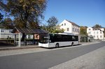 Bus Stollberg / Bus Erzgebirge: MAN Lion's City Ü der RVE (Regionalverkehr Erzgebirge GmbH), aufgenommen im Oktober 2016 am Bahnhof von Stollberg / Erzgebirge.