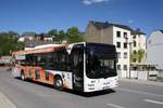 Bus Aue / Bus Erzgebirge: MAN Lion's City Ü der RVE (Regionalverkehr Erzgebirge GmbH), aufgenommen im April 2018 im Stadtgebiet von Aue (Sachsen).