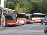 10.05.2014,MAN-Überlandbusse am Busbahnhof Rhodos-Stadt am neuen Markt auf Rhodos/Griechenland.