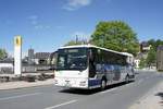 Bus Aue / Stadtbus Aue / Bus Erzgebirge: MAN ÜL der RVE (Regionalverkehr Erzgebirge GmbH), aufgenommen im April 2018 im Stadtgebiet von Aue (Sachsen).