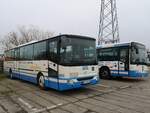 Irisbus Axer und Mercedes Conecto der MVVG in Neubrandenburg am 09.03.2020
