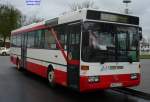 Mercedes-Benz O407, Wagennummer 385, der Uckermärkischen Verkehrsgesellschaft mbH, 2011 beim ZOB Prenzlau.