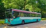 Dieser Mercedes-Benz O 405 stand am 11.06.2014 auf einem Abstellplatz in Kaiserslautern. Er gehört dem Busunternehmen Raymond Meyer aus Münchweiler.