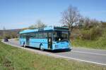 Bus Rheinland-Pfalz: Mercedes-Benz O 407 (KH-RH 270) der Rudolf Herz GmbH & Co. KG, aufgenommen im April 2021 in der Nähe von Sienhachenbach, einer Ortsgemeinde im Landkreis Birkenfeld.