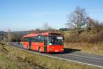 Bus Rheinland-Pfalz: Mercedes-Benz O 407 (KH-RH 789) der Rudolf Herz GmbH & Co. KG, aufgenommen im November 2021 in der Nähe von Sienhachenbach, einer Ortsgemeinde im Landkreis Birkenfeld.
