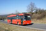 Bus Rheinland-Pfalz: Mercedes-Benz O 407 (KH-RH 789) der Rudolf Herz GmbH & Co. KG, aufgenommen im März 2022 in der Nähe von Sienhachenbach, einer Ortsgemeinde im Landkreis Birkenfeld.