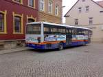 WSF-VV67, ein Mercedes Benz 0408, am 5.03.2009 auf dem Busbahnhof in Weienfels.