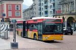 Postauto/Regie Bellinzona (tpb) TI 228 016/PAG-ID: 4613 (Mercedes Citaro Facelift O530Ü) am 16.3.2025 beim Bhf. Bellinzona