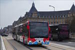 EW 1425  Mercedes Benz Citaro  III, von Voyages Emile Weber (Wibbel) mit vollwerbung fuhr mir am 07.04.2019 in der Stadt Luxemburg vor die Linse.