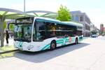 Stroh Bus Mercedes Benz Citaro 2 Ü als RMV Schnellbus am 07.06.24 in Hanau Freiheitsplatz