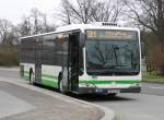 PM-E 239 vom Typ MB O 530 II Ü auf PlusBus 581 am Bad Belziger Busbahnhof, 3.1.15