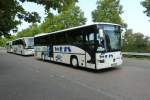 4 Busse von Omnibus Reisen Weis standen am 08.09.2014 in Deidesheim.