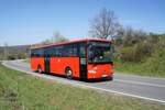 Bus Rheinland-Pfalz: Mercedes-Benz Intouro (MZ-DB 2787) der DB Regio Bus Mitte GmbH, aufgenommen im April 2021 in der Nähe von Sienhachenbach, einer Ortsgemeinde im Landkreis Birkenfeld.