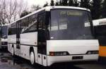 Neoplan Transliner N316 , aufgenommen im Oktober 1996 im GWZ der Neoplan NL Rhein Ruhr in Oberhausen.
