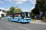 Bus Aue / Bus Erzgebirge: Setra S 213 UL (ASZ-KM 40) vom Omnibusbetrieb E. Meichsner GmbH, aufgenommen im Juli 2018 im Stadtgebiet von Aue (Sachsen).
