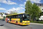 Bus Aue / Bus Erzgebirge: Setra S 315 UL der Fahrschule Herrl (Verkehrsbildungszentrum Erzgebirge), aufgenommen im April 2018 im Stadtgebiet von Aue (Sachsen).