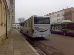 WSF-VV66, ein Setra der 300er Serie, am 5.03.2009 auf dem Busbahnhof in Weienfels.