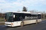 Serbien / Belgrad / Beograd: Setra S 315 NF von  Bečejprevoz D.O.O. - Bečej , aufgenommen im Januar 2016 in der Nähe der Haltestelle  Bulevar Nikole Tesle  in Belgrad.
