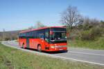 Bus Rheinland-Pfalz: Setra S 415 UL (KH-RH 319) der Rudolf Herz GmbH & Co. KG, aufgenommen im April 2021 in der Nähe von Sienhachenbach, einer Ortsgemeinde im Landkreis Birkenfeld.