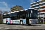 VB 5015, Setra S 415 LE, der Busfirma Bollig, macht in Remich auf dem Busparkplatz eine Pause.