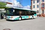 Stroh Bus Setra Überlandbus am 14.04.23 in Hanau Freiheitsplatz
