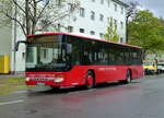 Im Schienenersatzverkehr -SEV S41 & S42 (Ring), Setra 415 NF, UER-B 507, von ''urb - mein roter bus'' GmbH in Berlin /Olbersstr. im April 2017.