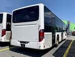 Heckansicht der Setra 415 NF ex Engadin Bus am 14.5.22 bei Interbus Kerzers.