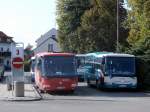 Der erste SOR CN 10.5 (ex Vorführwagen) und der letzte SOR CN 8.5 (Erstzulassung 9/2014) bei Arriva West Böhmen in Holice. (28.9.2014)