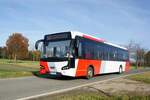 Bus Rheinland-Pfalz: VDL Citea LLE (COC-MY 85) der bkr mobility GmbH (Reuter Verkehrsbetriebe GmbH), aufgenommen im November 2021 in der Nähe von Rhaunen, einer Ortsgemeinde im Landkreis