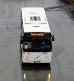 Volvo Regionalverkehrsbus als Charterbus für Kreuzfahrtgäste am 02.09.16 in Tromsoe (NOR)