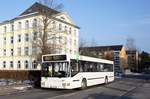 Bus Erzgebirge: MAN EL (ANA-BV 44) der RVE (Regionalverkehr Erzgebirge GmbH), aufgenommen im Februar 2018 in Zwönitz (Erzgebirgskreis).