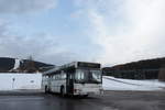 29.02.2020, es liegt Schnee im Erzgebirge.
Hier in Oberwiesental sieht man einen der letzten MAN EL im Linienbetrieb, 32-8921 der RVE Erzgebirge.
