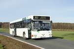 Bus Erzgebirge: MAN EL (ASZ-BV 51) der RVE (Regionalverkehr Erzgebirge GmbH), aufgenommen im Dezember 2022 im Stadtgebiet von Lößnitz (Erzgebirge).