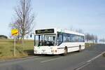 Bus Erzgebirge: MAN EL (ASZ-BV 51) der RVE (Regionalverkehr Erzgebirge GmbH), aufgenommen im Dezember 2022 im Stadtgebiet von Zwönitz (Ortsteil Lenkersdorf).