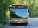 Ein goldener Bus, Linie 33 der ASEAG nach Fuchserde am 21.09.2010 auf der Stiewistrasse.