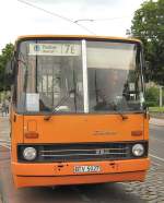 Ikarus-Bus im Sondervekehr als Linie 7 E zum U-Bhf Pankow, Mai 2007