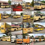 Montage -  Historische Busse in BERLIN  2006/2007  
