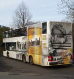 BVG MAN Lions City DD 3535 mit Berliner Kindl Werbung am 06.02.16 in Frankfurt am Main Unfallklinik