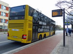 BVG - mit einem MAN Lions City DD, B-V 3483 (X10)- Busse in Teltow-Stadt im April 2016.