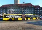 Scania Citywide der BVG, B-V 4450 am Rathaus -Spandau, Berlin im November 2016.